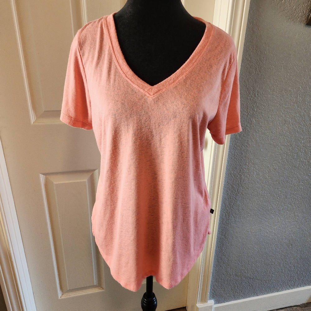 GAP Pink Short Sleeve V-Neck Tee